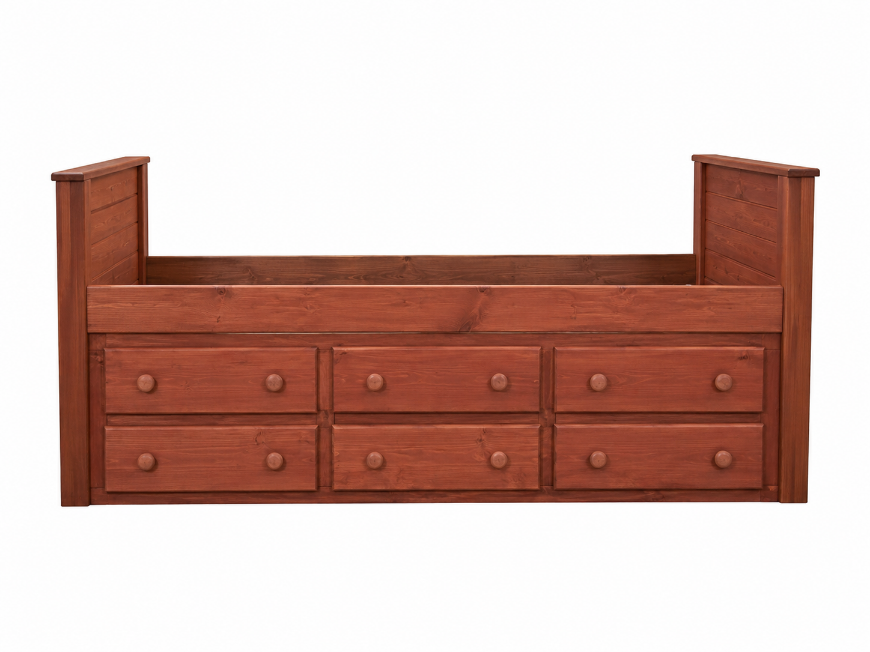 Picture of Twin Captain Bed - w/Six Drawer Under Bed Unit