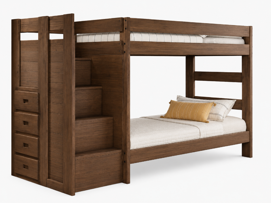 Picture of Twin/Twin Staircase Bunk Bed
