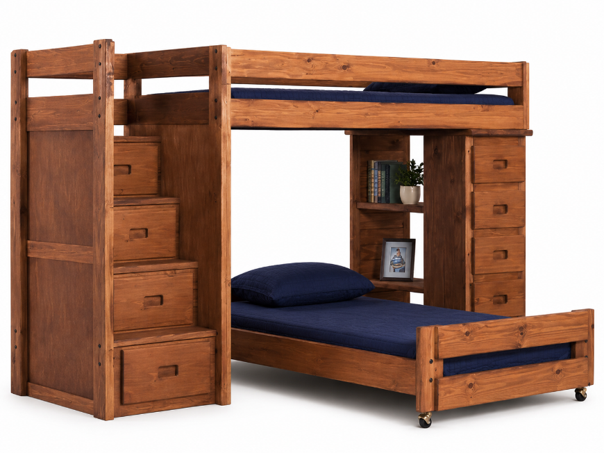 Picture of Twin/Twin Staircase Loft Bed