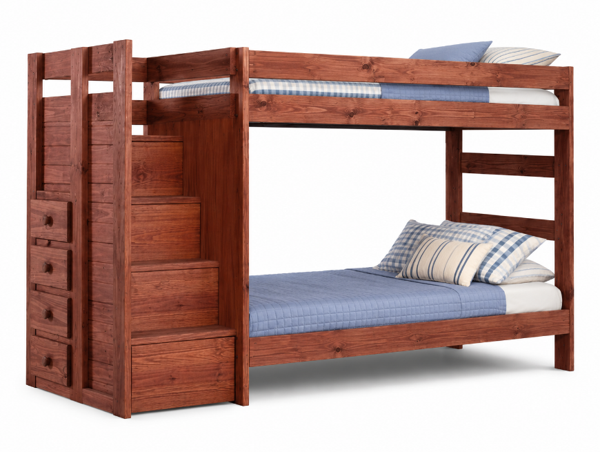 Picture of Twin/Twin Staircase Bunk Bed