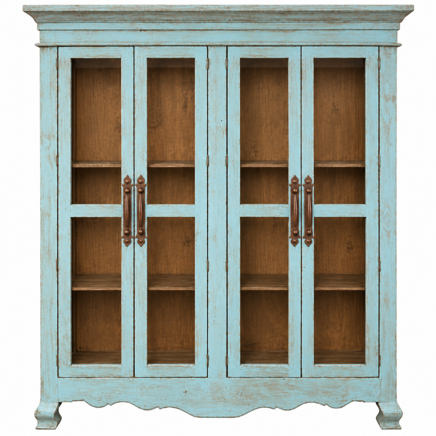 Picture of RUSTIC ARMOIRE-CURIO - MD4